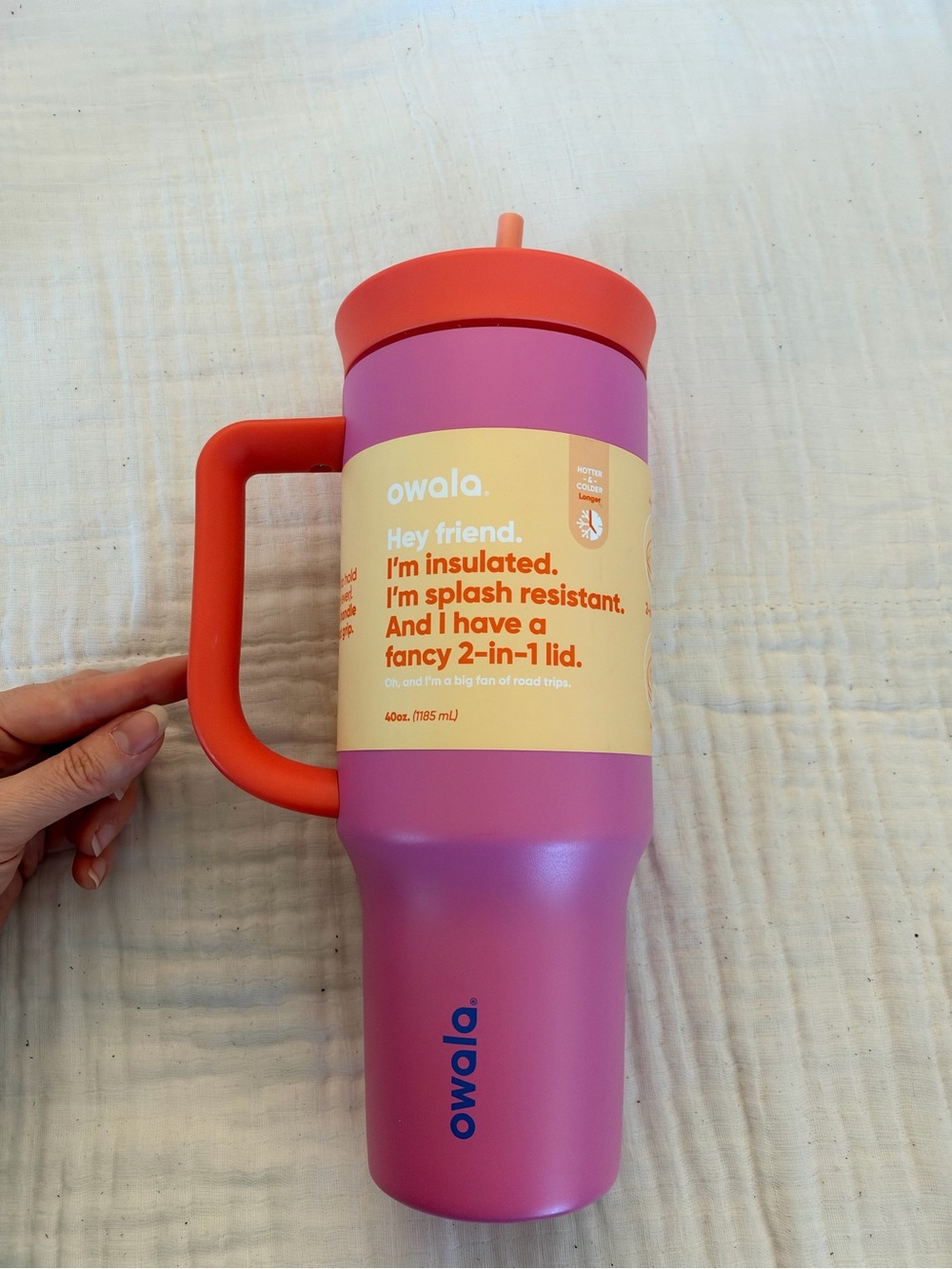 NWT Owala 40 oz. Stainless Steel Straw Tumbler
